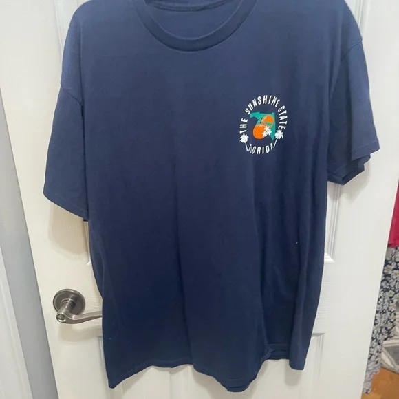 Blue Short Sleeve Tee with Florida Graphic - Picture 3 of 5